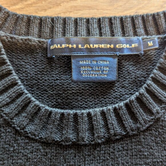 🖤 Ralph Lauren Golf 100% Cotton Black Sweater (Women’s) - Picture 4 of 6